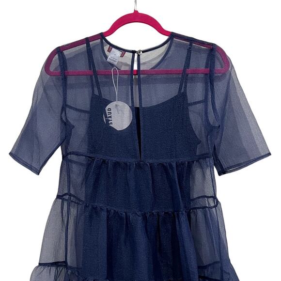 NEW NWT STAUD Hyacinth Organza Maxi Dress - Picture 5 of 7